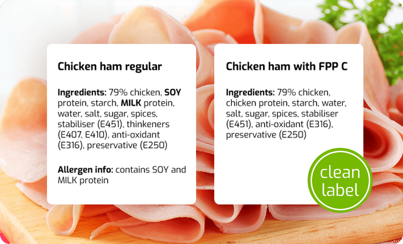 Example of a chicken clean label