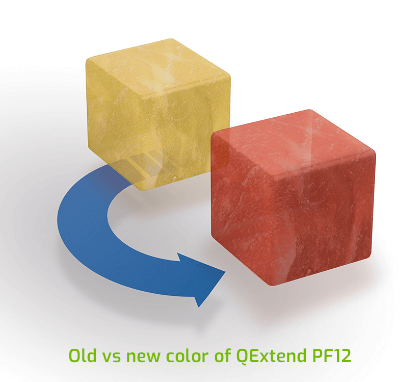 Old vs new color of QExtend PF12